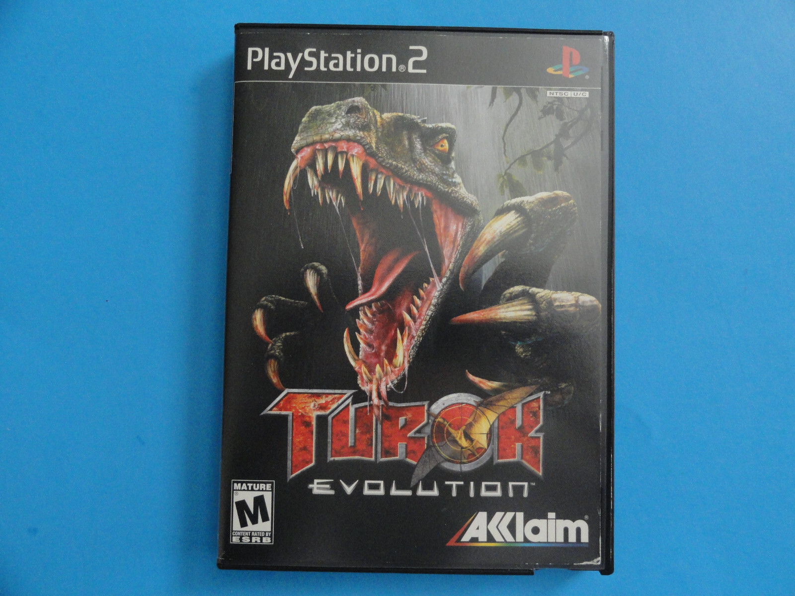PS2 TUROK EVOLUTION ORIGINAL COVER ART IN BLOCKBUSTER VIDEO CASE