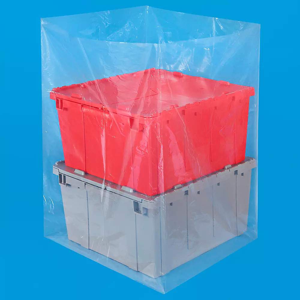 Pack of 100 24 x 24 x 48" 2 Mil Gusseted Poly Bags