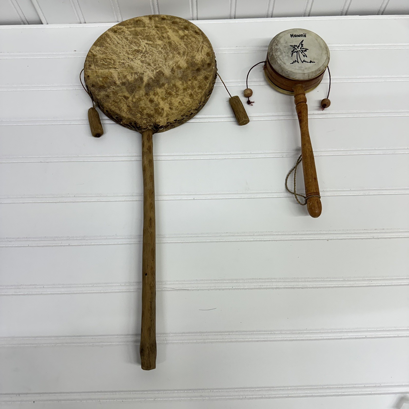 Primitive Den Den Drum Percussion Instrument Native American & Hawaii
