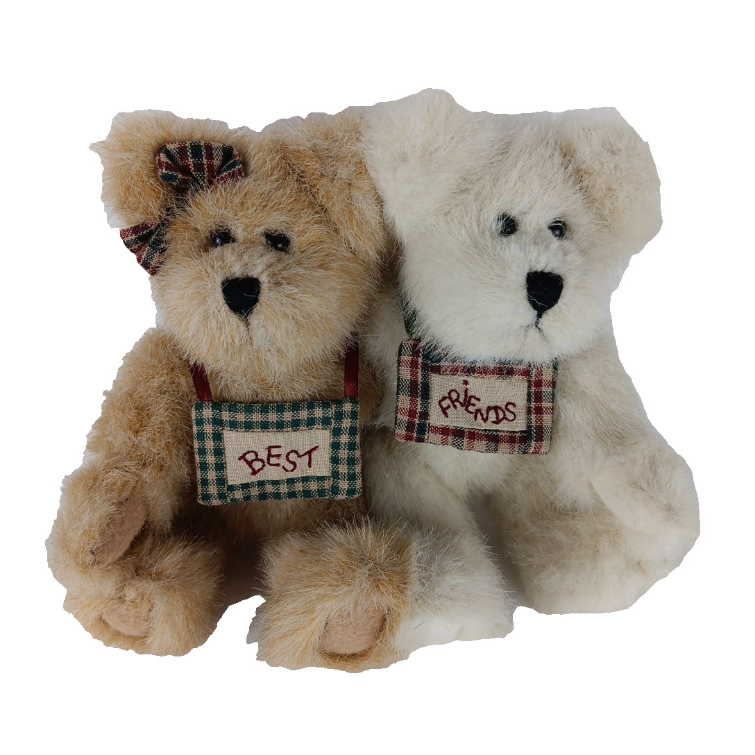 Vintage Boyds Bears Best Friends Bears Duo Teddy Articulated Country Decor Plush