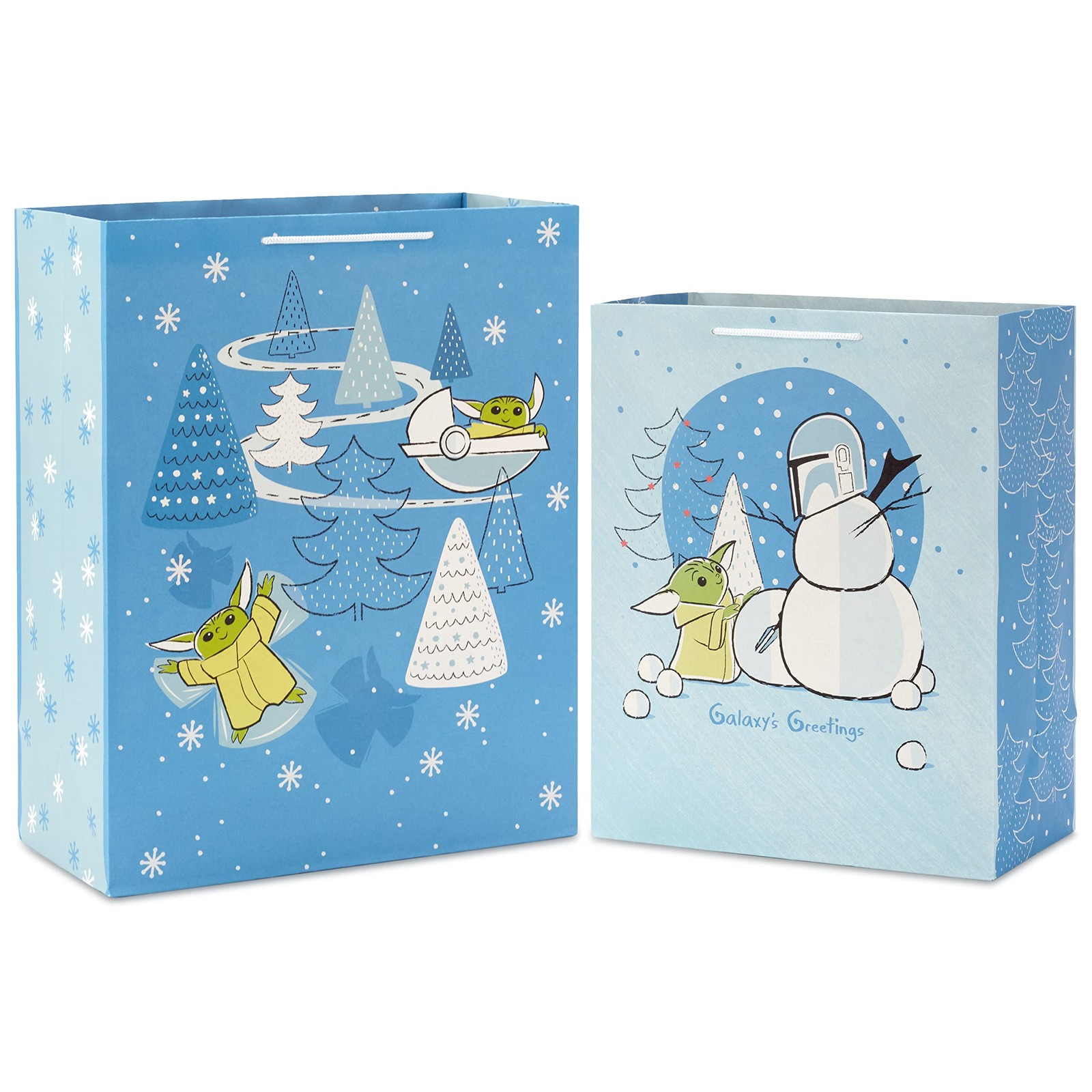 Hallmark Star Wars The 230, Mandalorian Holiday Gift Bag Set 