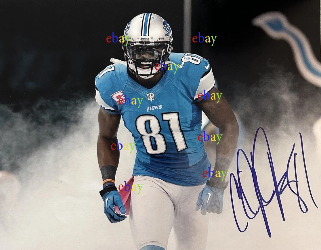 Calvin Johnson Detroit Lions Signed Autographed 8x10 photo Reprint