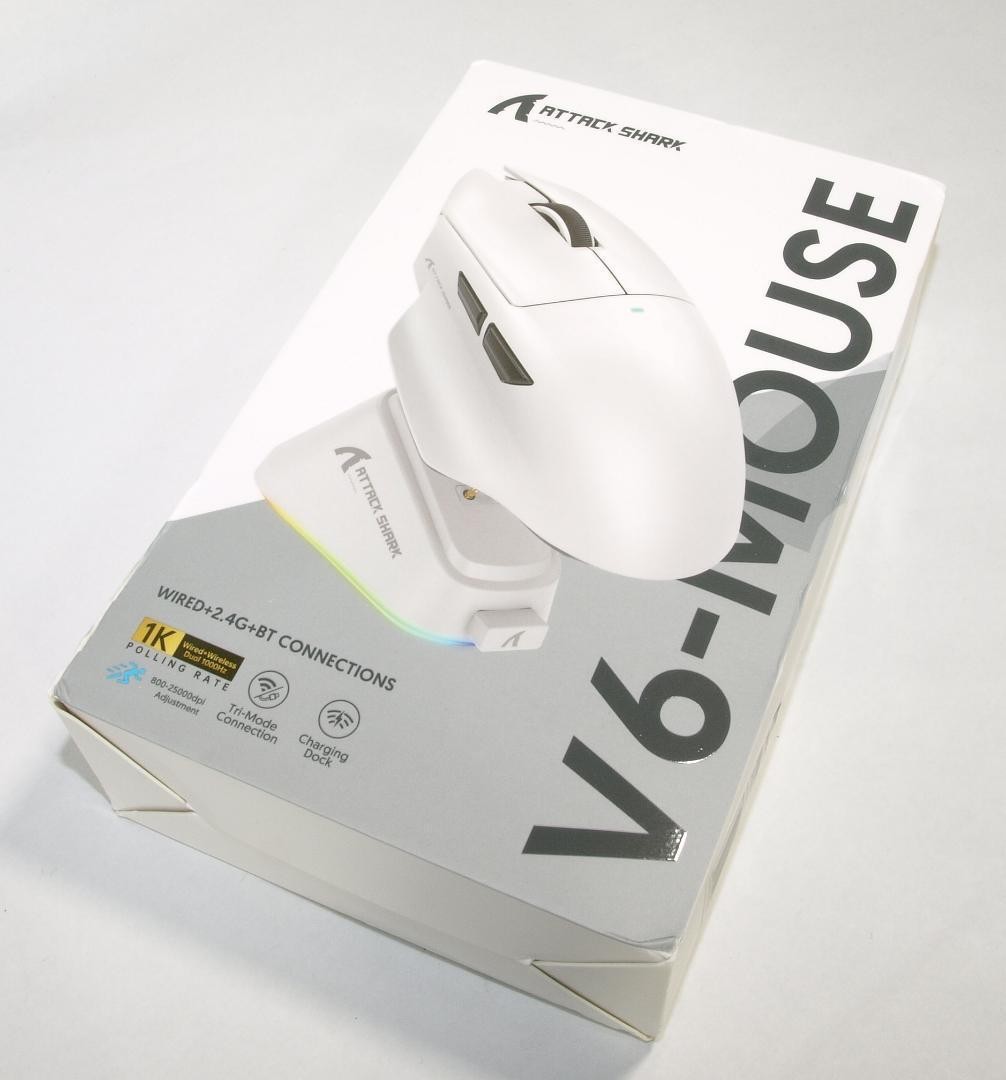 Attack Shark V6 Gaming Mouse Wireless Black Unused Tested