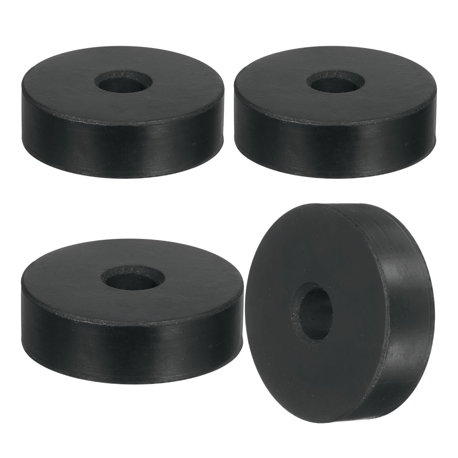 4Pcs Thick Rubber Spacer, 2 Inch OD x 1/2 Inch ID x 9/16 Inch Thickness
