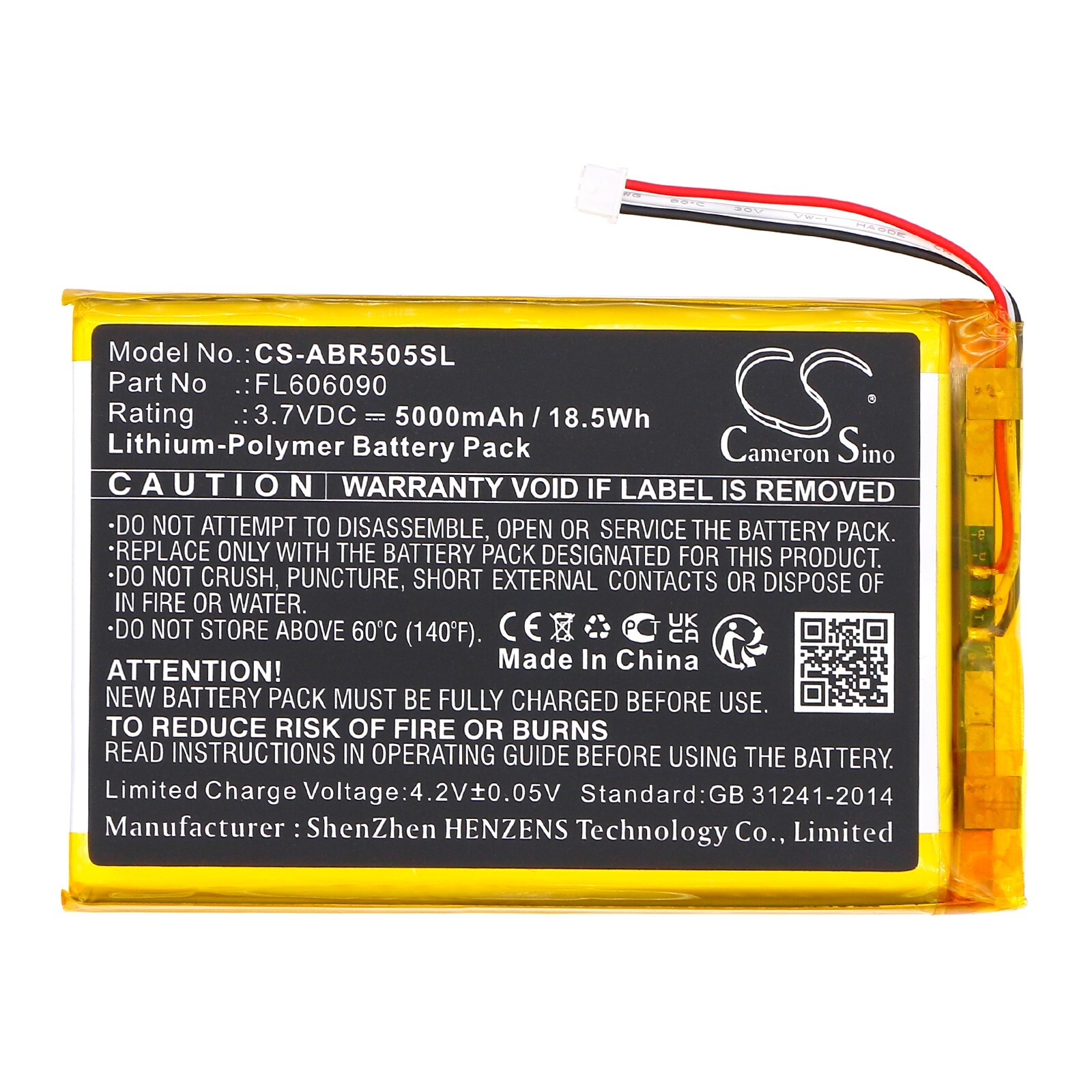 BATTERIE 5000mAh Type FL606090 For Anbernic RG505