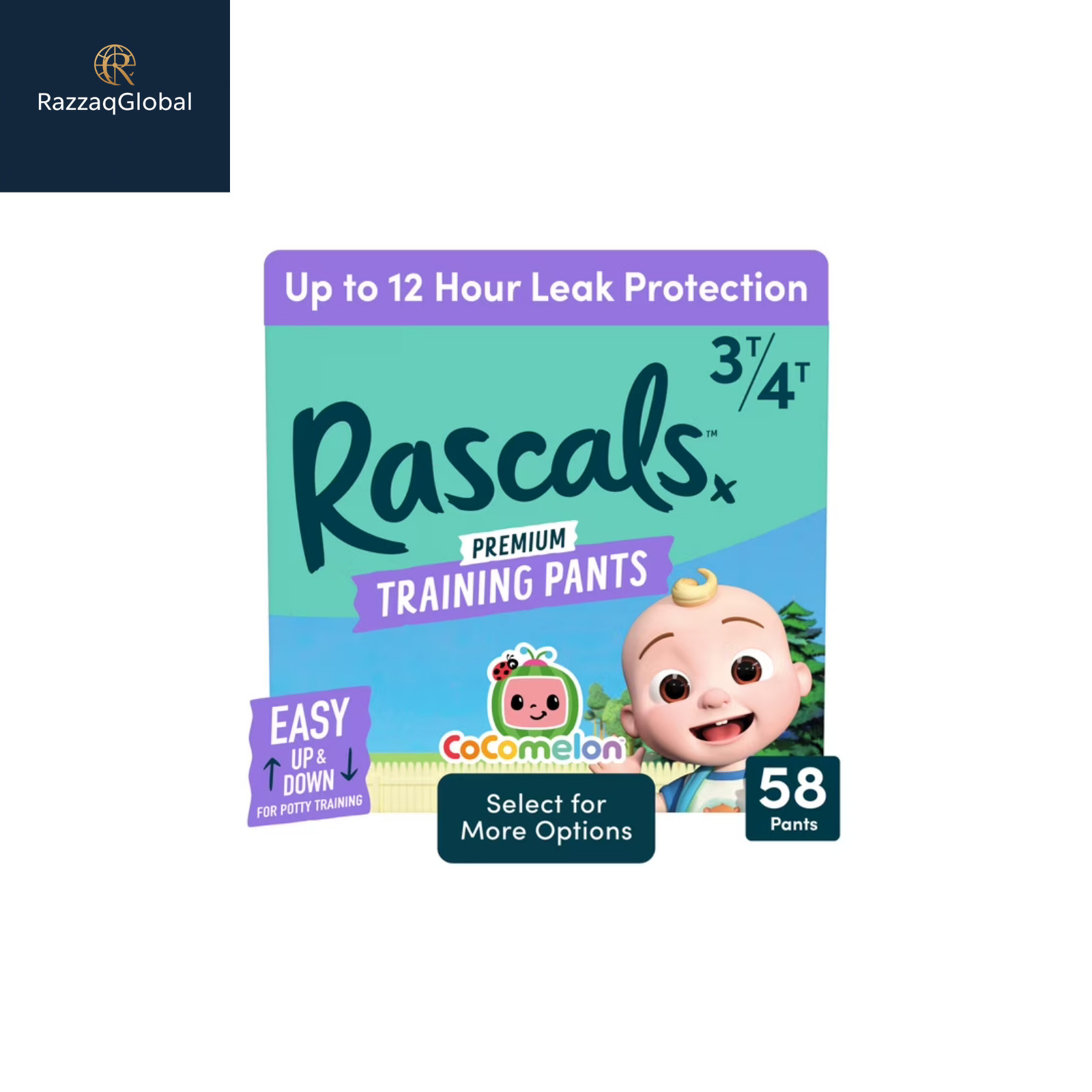 Rascals Premium CoComelon Absorbent Potty Training Pants 3T-4T, 58 Count