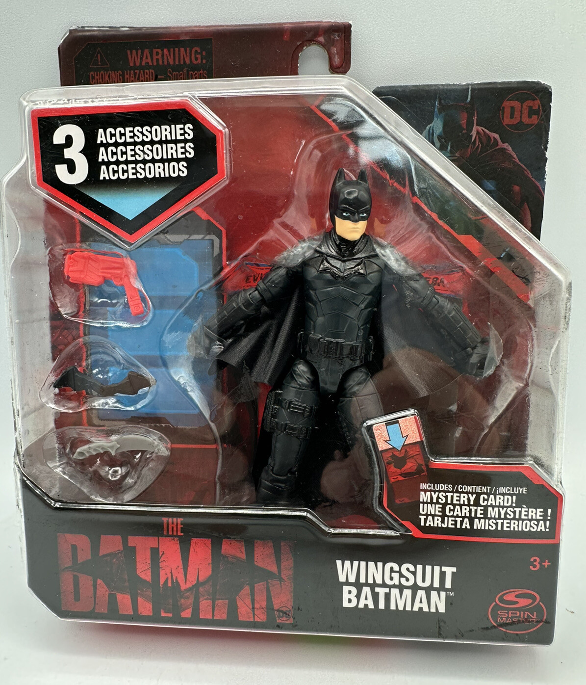 BATMAN Wingsuit  3 Accessories SpinMaster Mystery Card (Brand New)