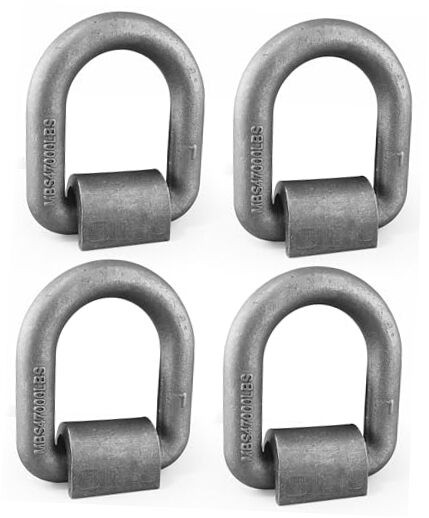 4 Pack Heavy Duty Weld On D-Ring for Trailer 1 Inch 47000 LBS. Stake 1 inch-new