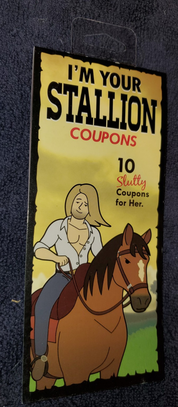 ADULT COUPON BOOK: "I'M YOUR STALLION" - 10 Slutty Coupons for Her / Couples Fun