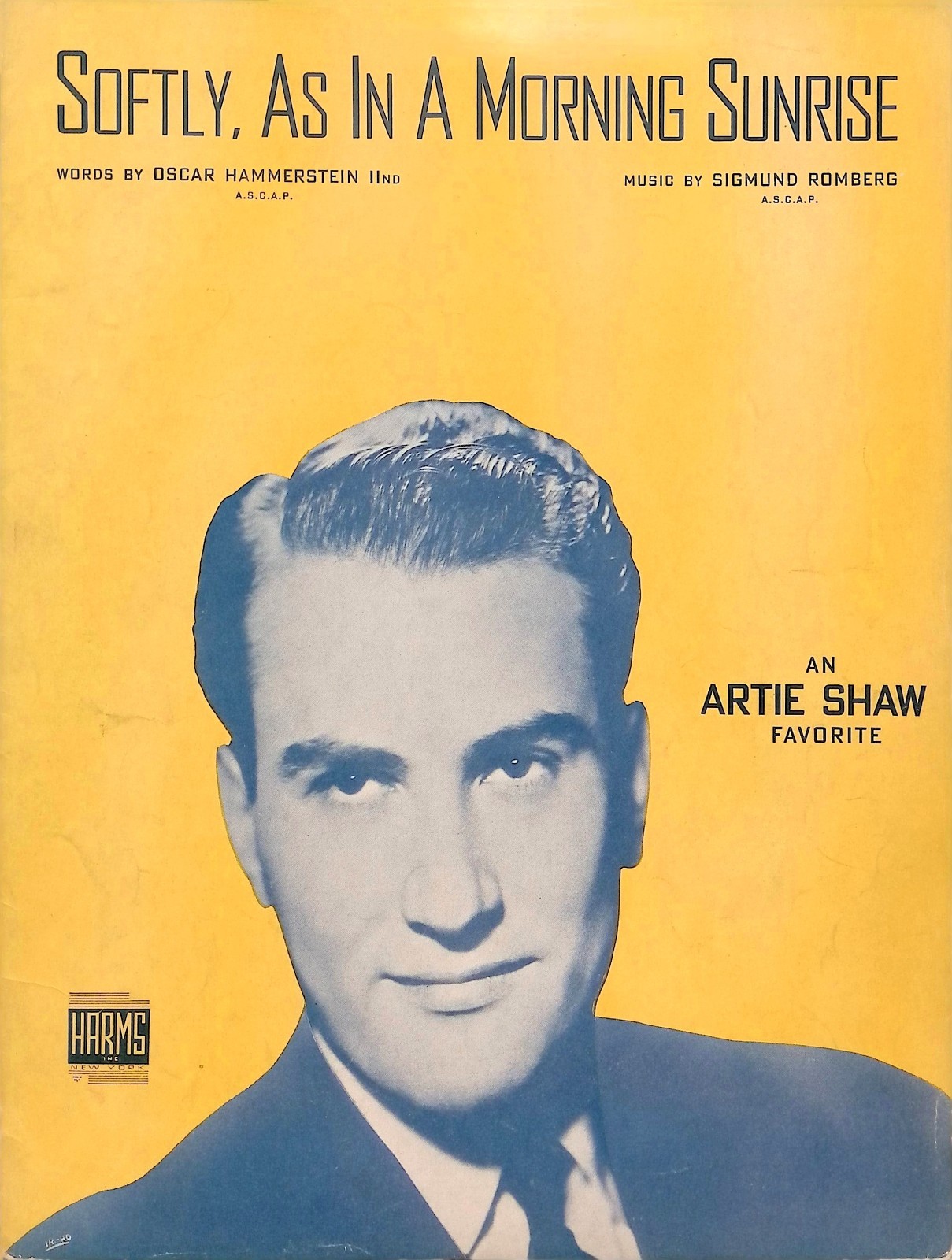 Softly As In A Morning Sunrise Sheet Music Artie Shaw Romberg Hammerstein Tango