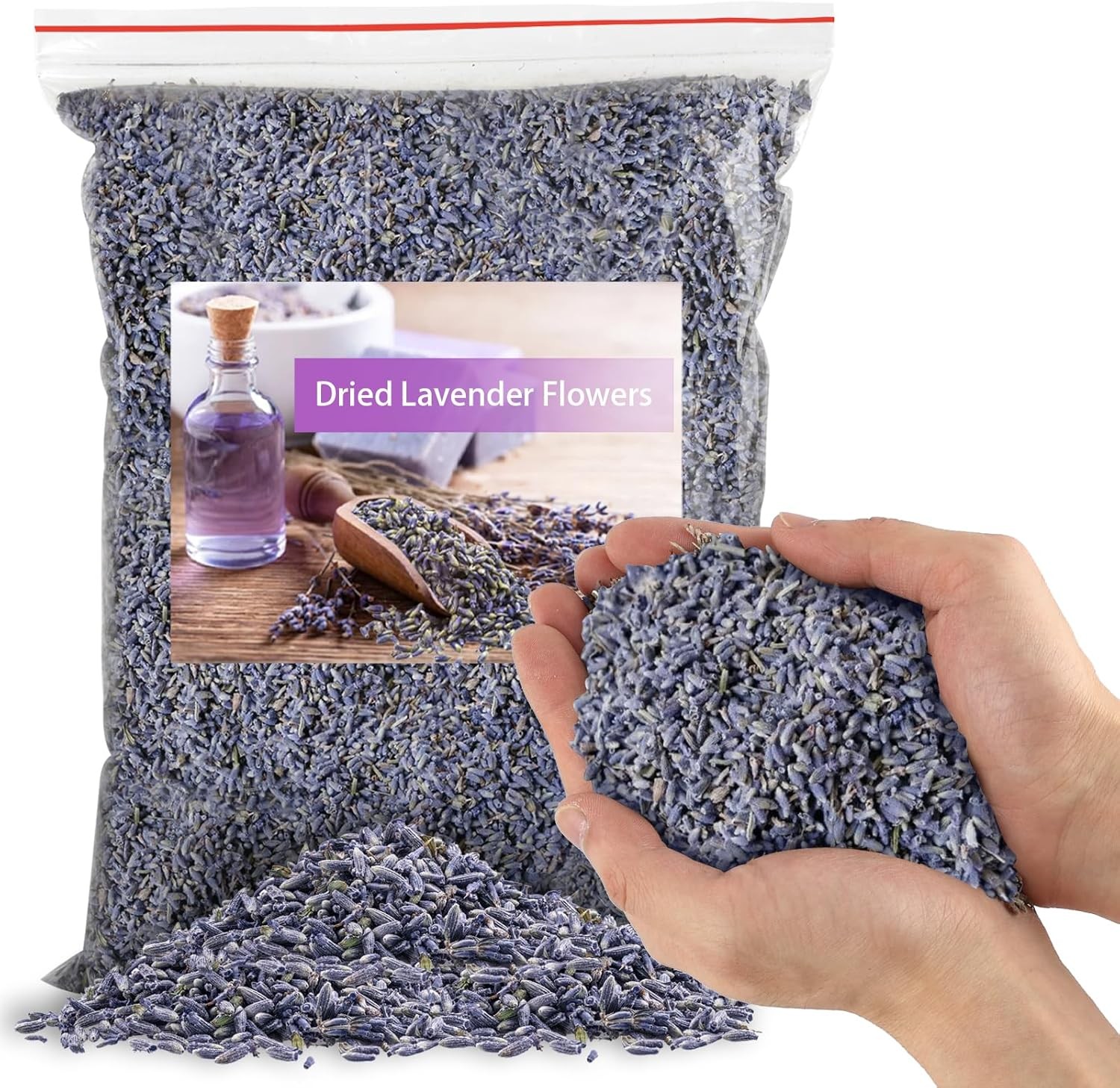 1/2 Pound Dried Lavender Flowers, Natural Dried Lavender Buds Bulk for Soap Maki