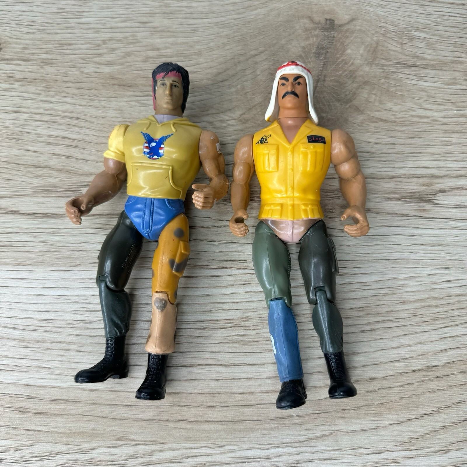 RAMBO Frankensteined Mixed Up Parts 6.5” Action Figures Anabasis 1986 Vintage