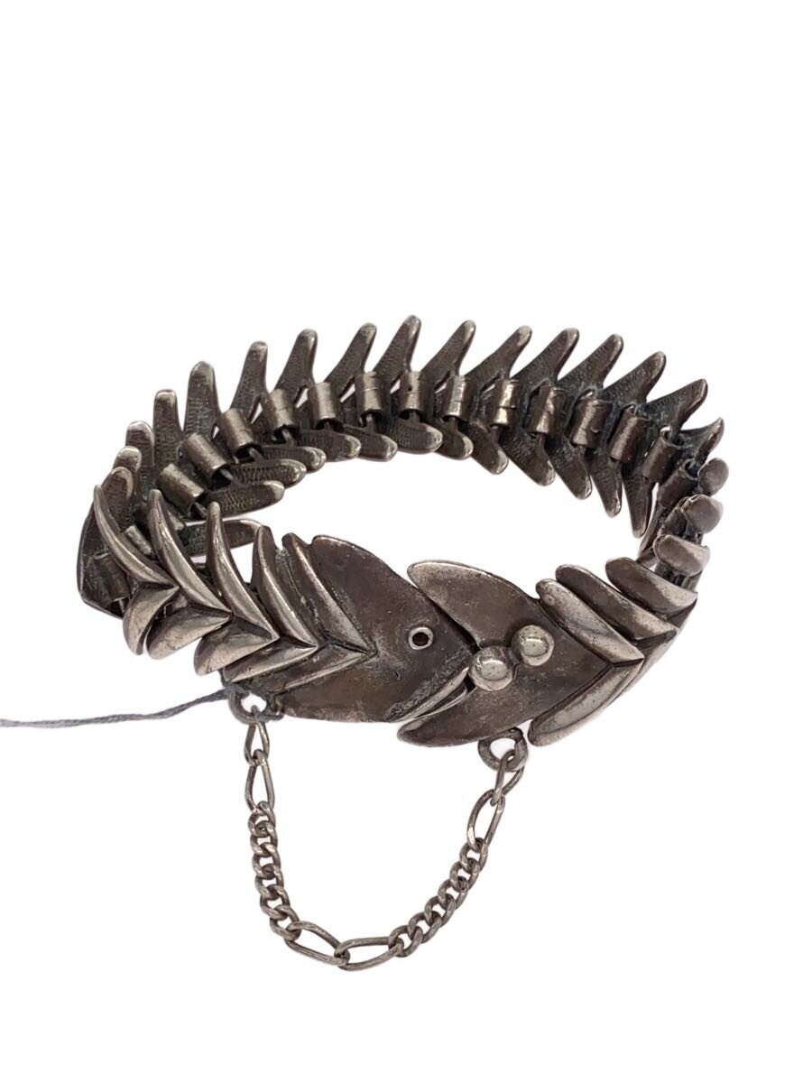 Vtg 80S Mexico Taxco Fish Bone Vintage Bracelet Silver Slv Men'S M1l46