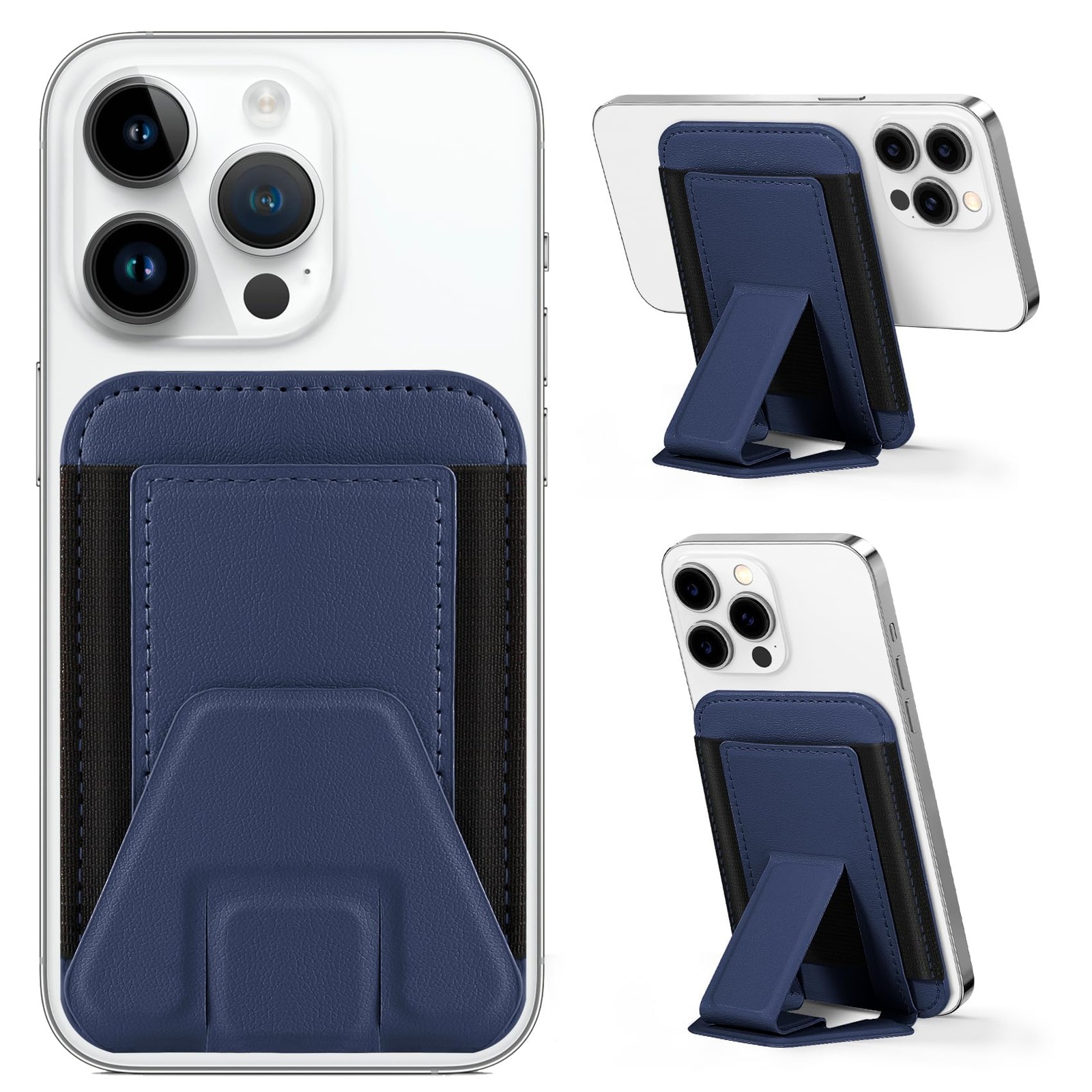 Miroddi for Magsafe Wallet Stand, Magnetic Phone Navy Blue-1 