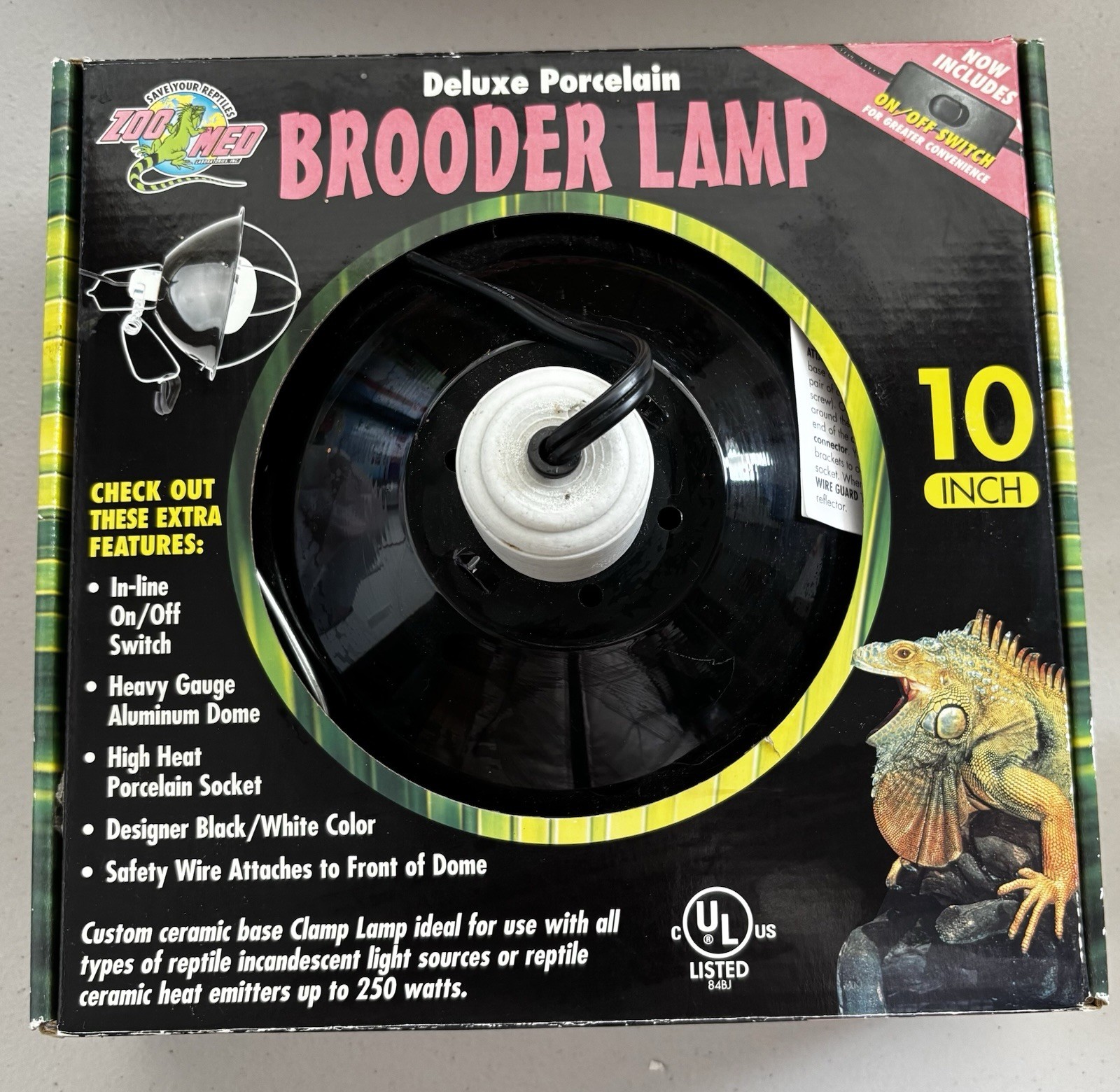 Zoo Med Deluxe Porcelain 10” Brooder Lamp