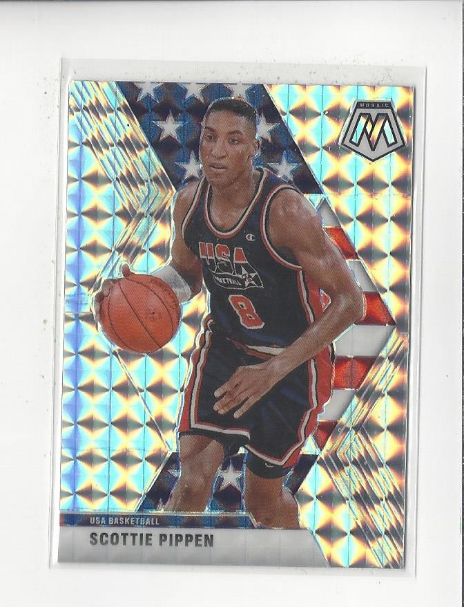 2019-20 Panini Mosaic Mosaic Prizm #256 Scottie Pippen USA Bulls