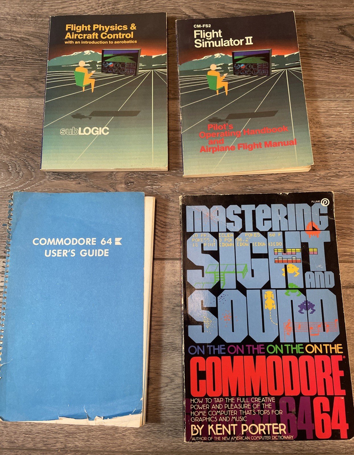 Commodore C64 Manuals Lot Of 4 User's Guide VTG 1984 Mastering Sight Flight