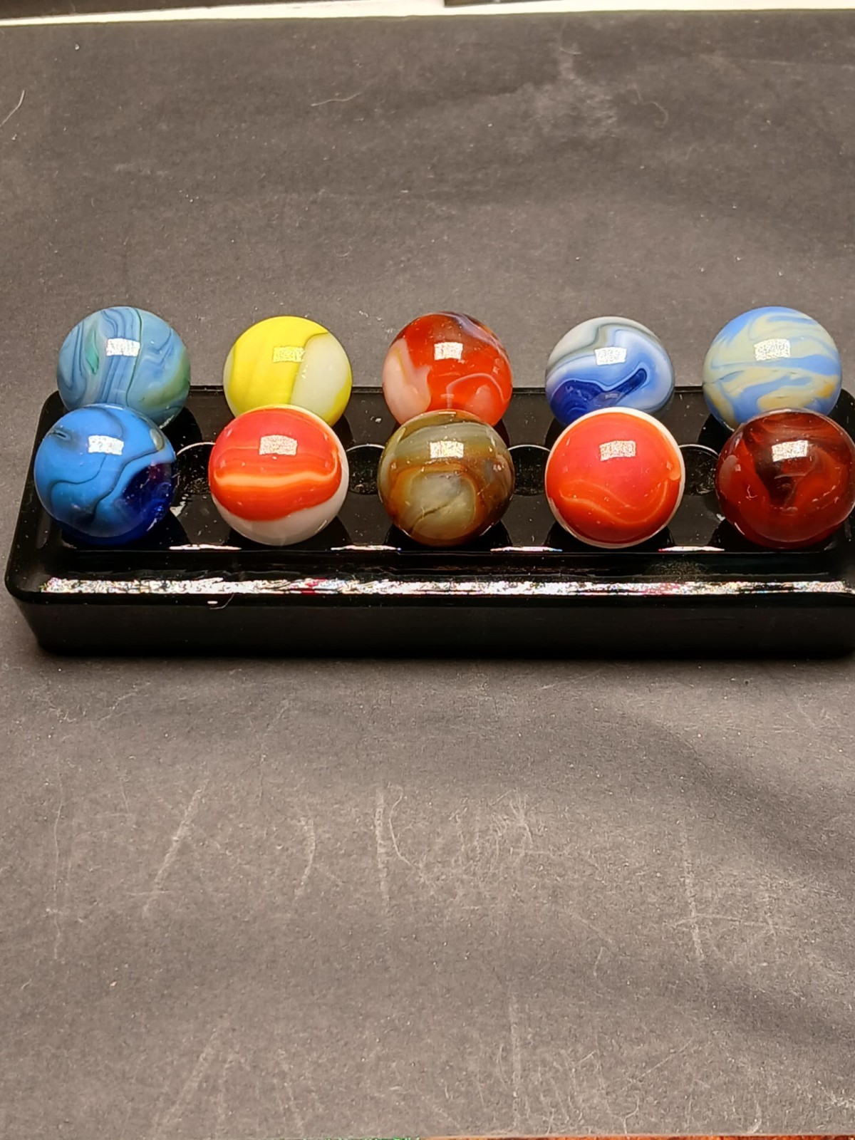 Swirl Machine Made Colorful  Marbles Set of 10 !! 