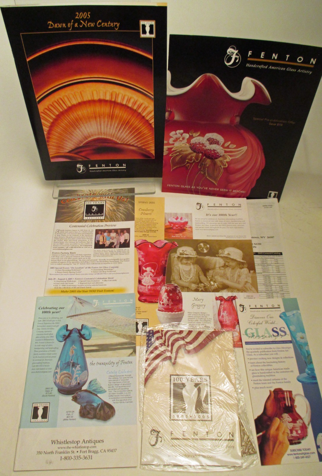 Fenton Glass 2005 Full Color General Catalog & Price List Plus 5 extra Materials