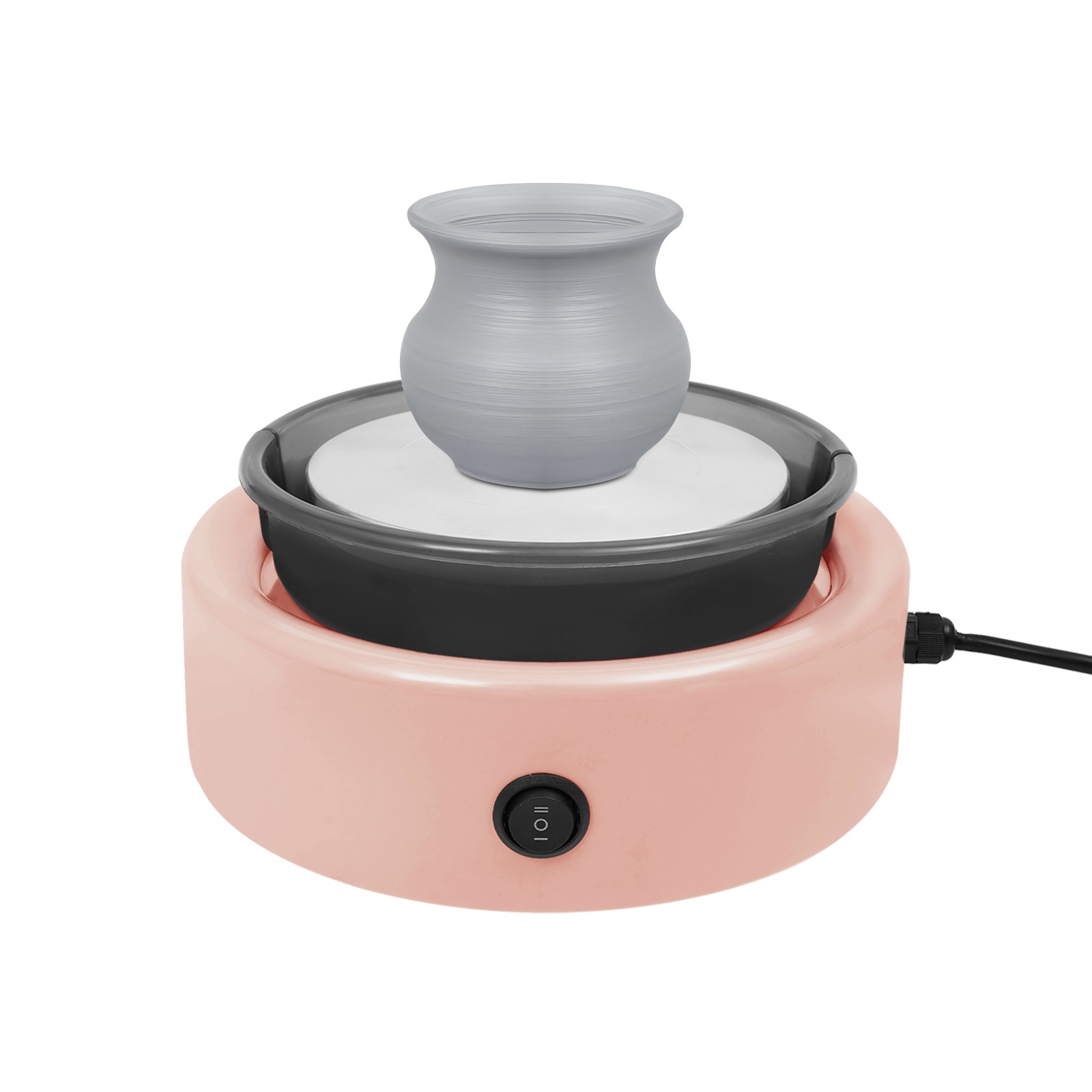 Mini Pottery Wheel Machine Adjustable Speed Pottery Machine with Foot Pedal 60W