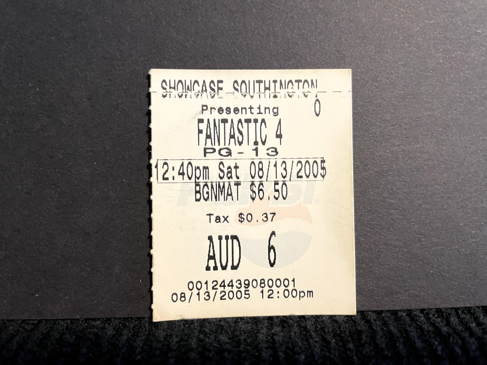 Vintage Movie Ticket Stub Fantastic 4