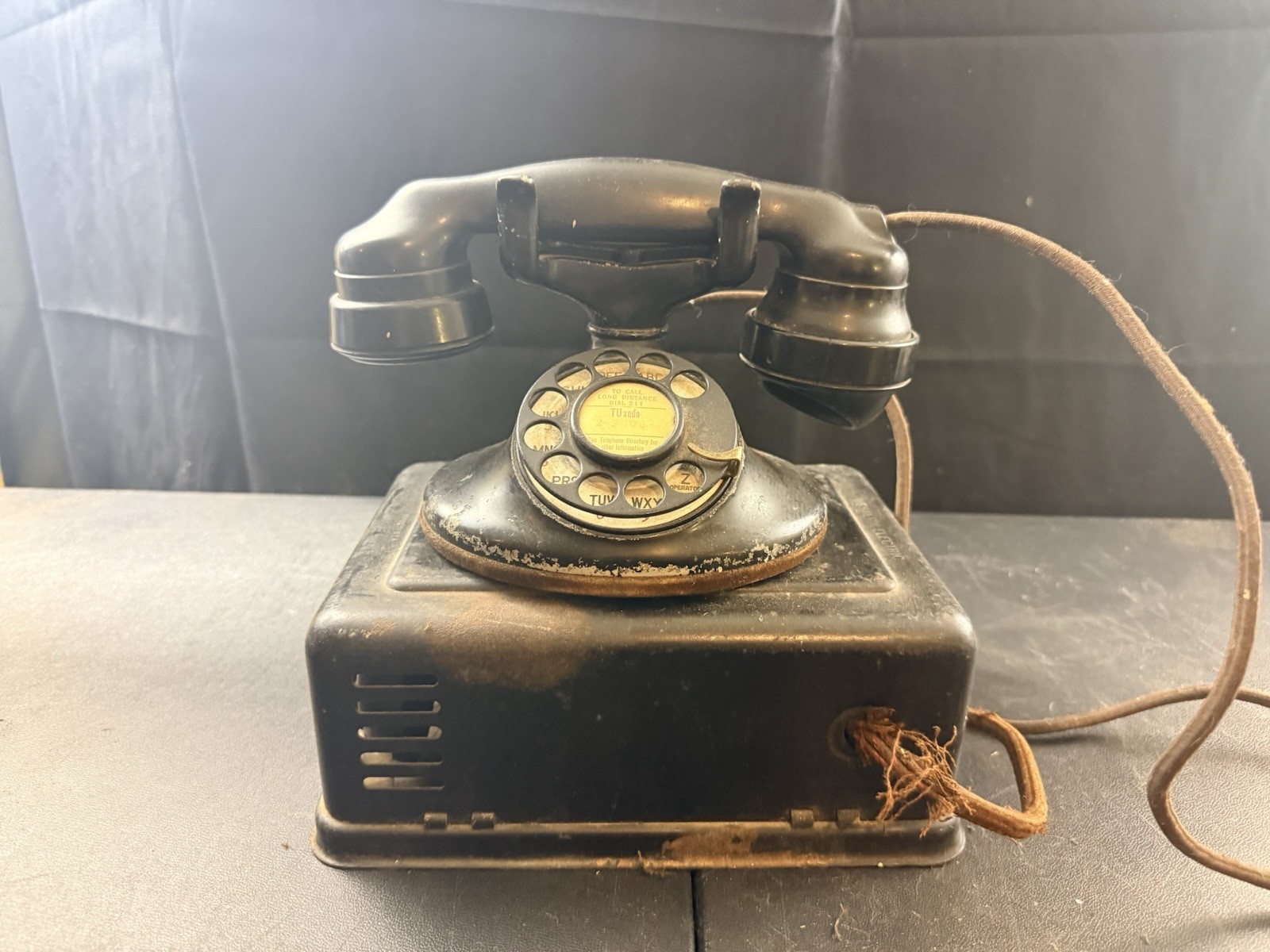 Vintage Western Electric E1 Desk Telephone Bell System Rotary Dial Working