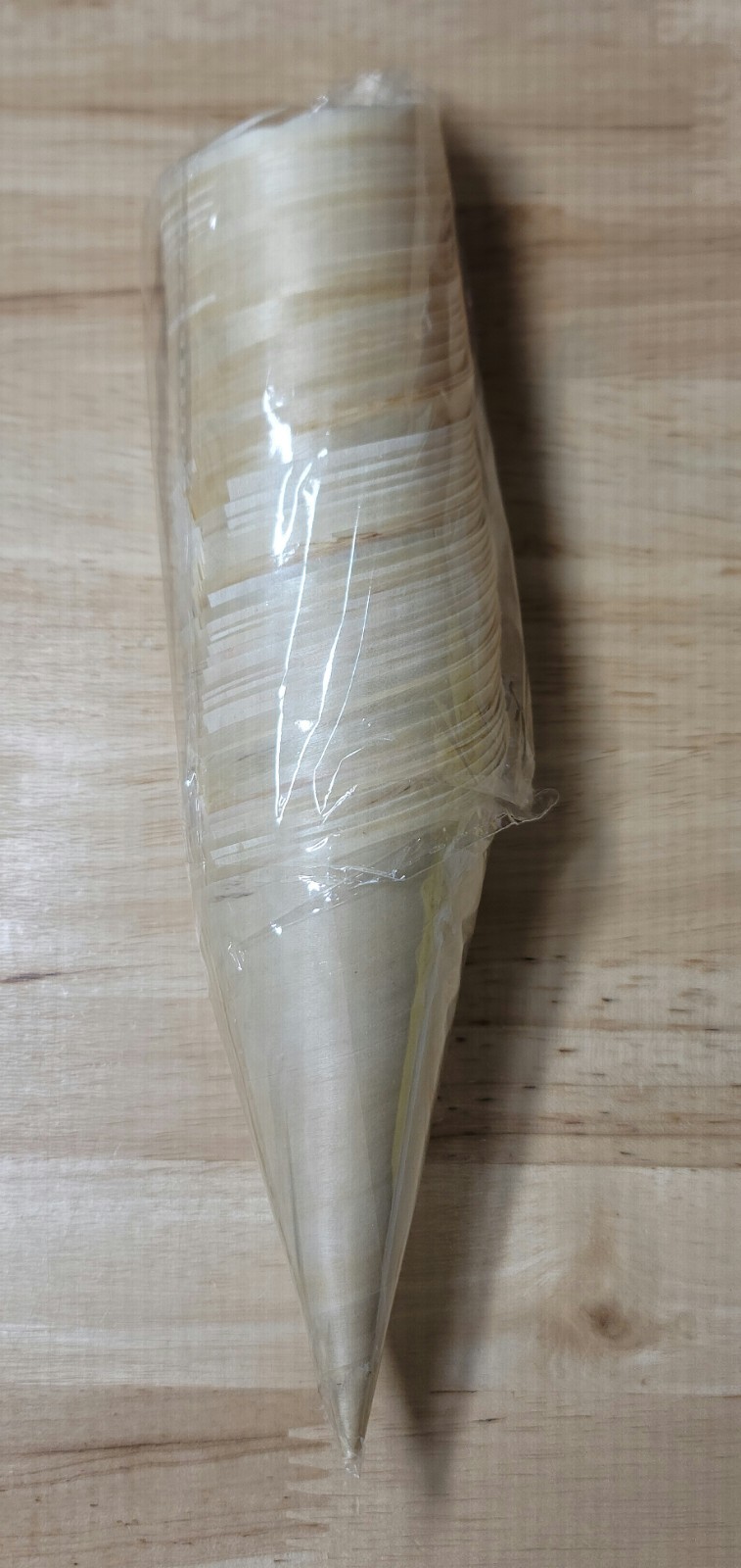 Unbranded Disposable Wooden Food 5" ICE CREAM CONES Pack of 50 Dessert