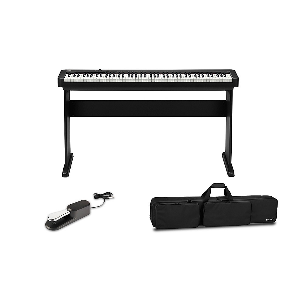 Casio CDP-S110 Digital Piano With CS-46 Stand, SP-34 Pedal and Bag Black