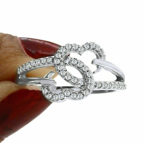 2Ct Round Cut Lab Created Diamond 14K White Gold Finish Engagement Bridal Ring