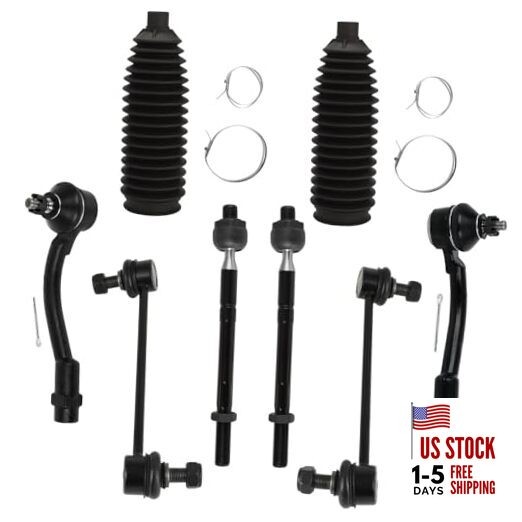 8-PC SET Suspension Kit for 2012-2013 for Kia Soul Front Inner Outer Tie Rod 