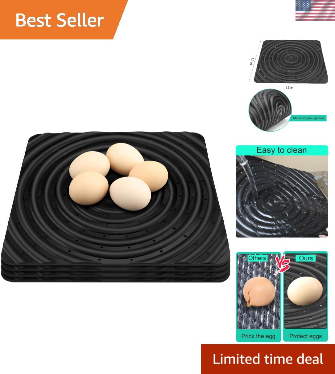 4 Pack Washable Nesting Pads Chicken Nesting Boxes Chicken Bedding for Chicke...