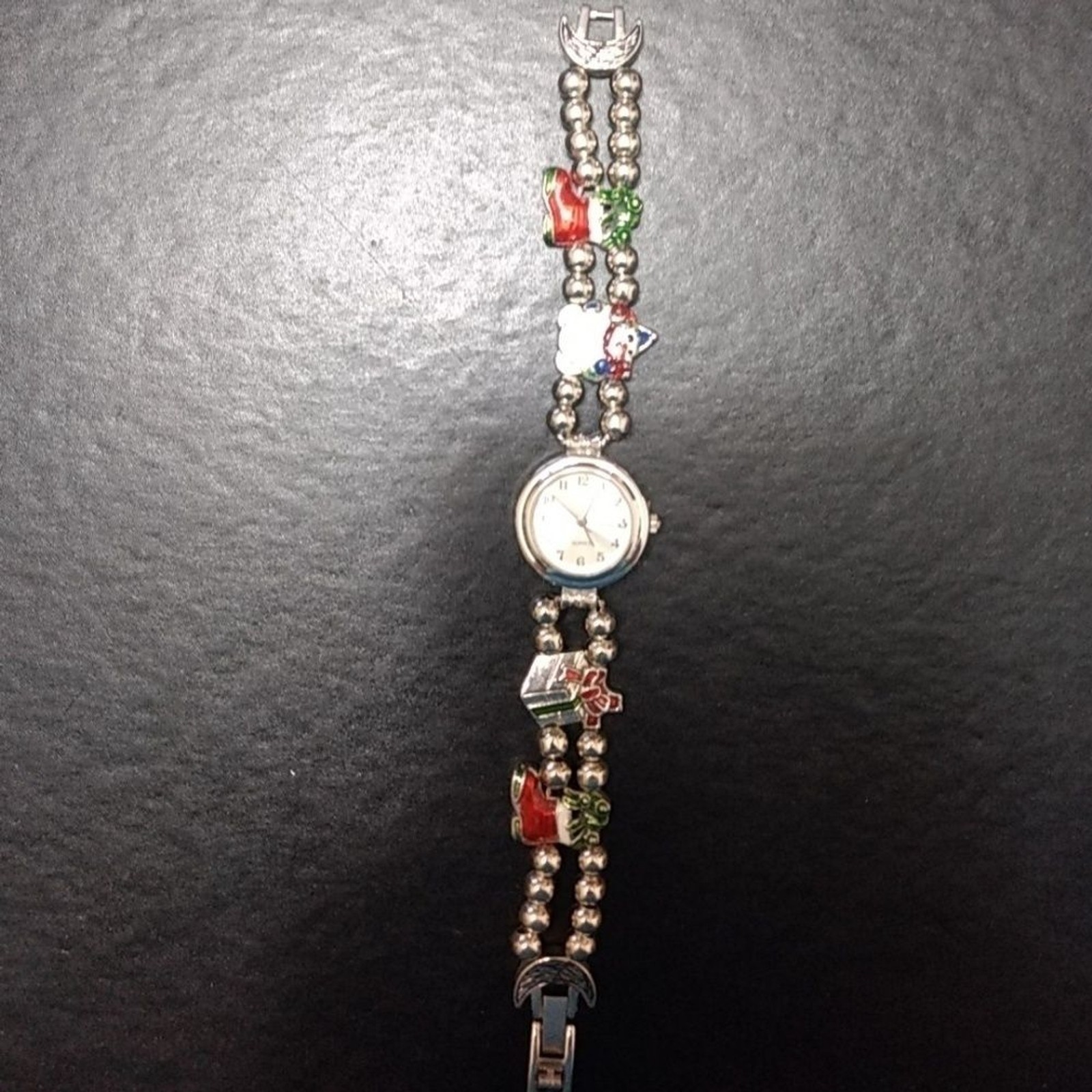 Silver tone Christmas watch