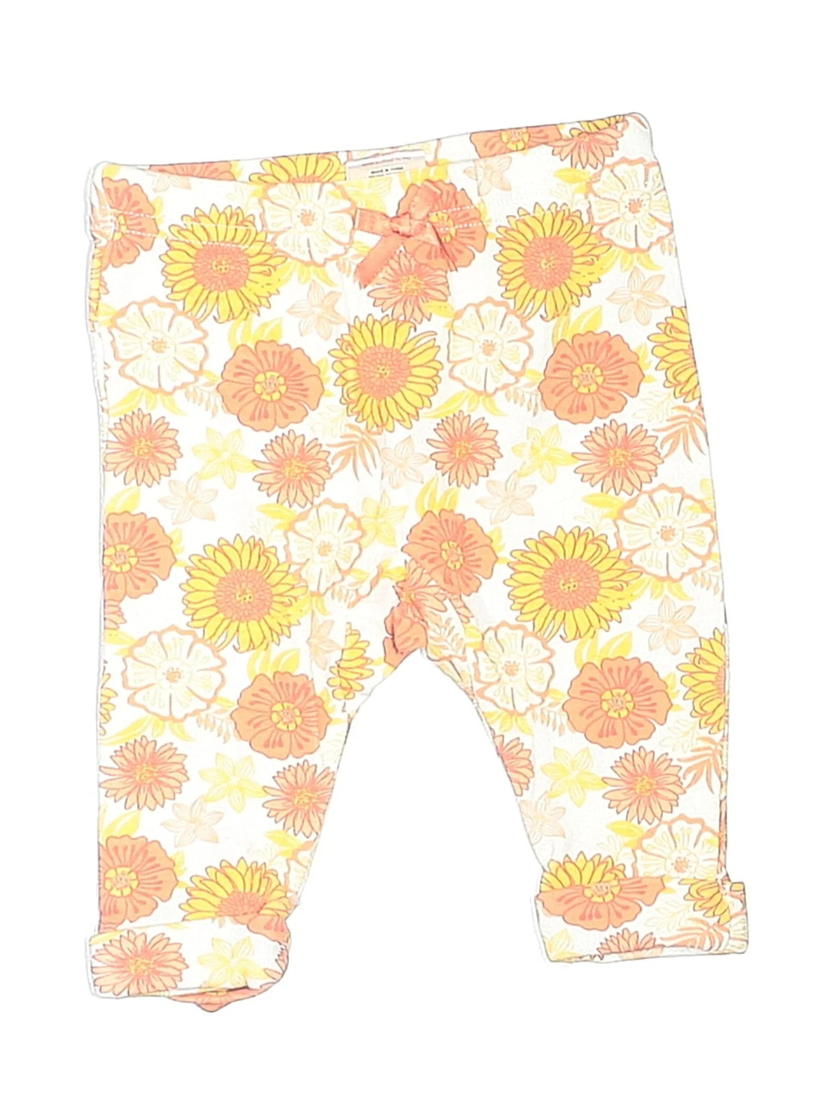 Bloomies Baby Girls Yellow Casual Pants 0-3 Months