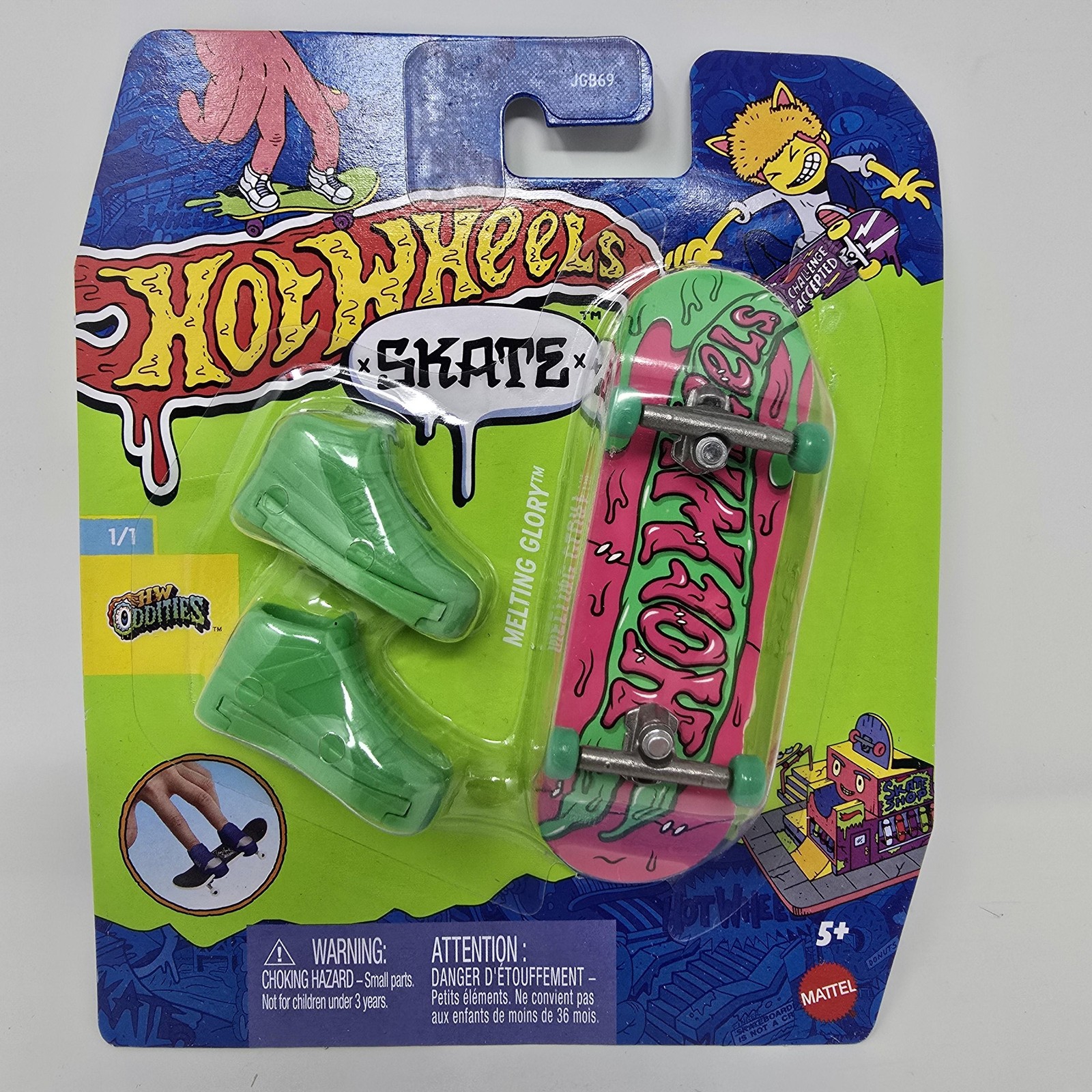 Hot Wheels Skate Fingerboard Melting Glory HW Oddities Mattel Skateboard Shoes