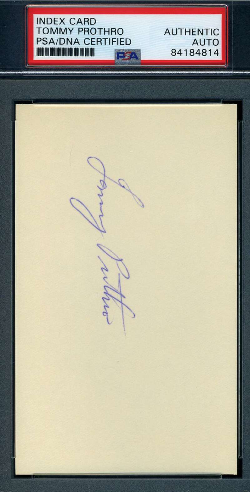 Tommy Prothro UCLA PSA DNA Coa Autograph Hand Signed 3x5 Index Card