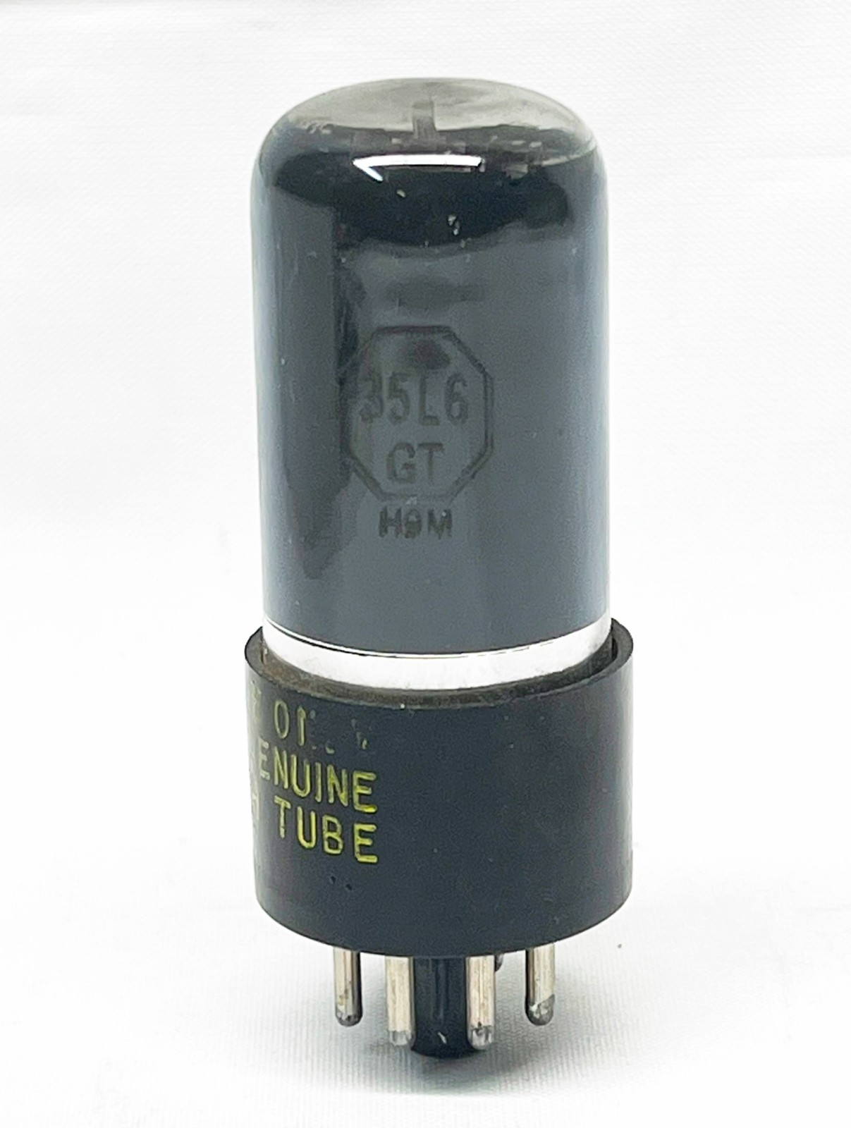 Vintage Zenith 35L6GT Tube Tests Strong! Smoked Glass Power Amplifier Radio 35L6