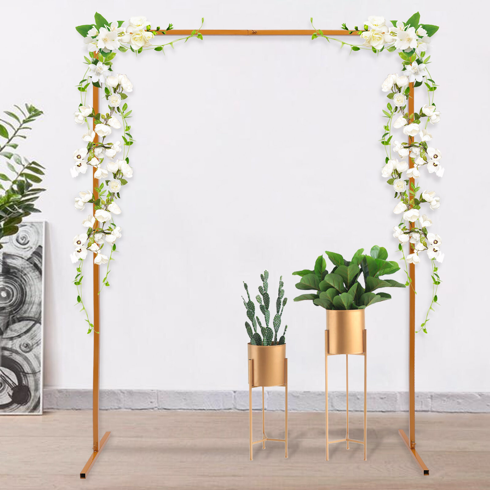 Wedding Rectangular Arch Rack Flower Balloon Arch Stand Party Backdrop Decor