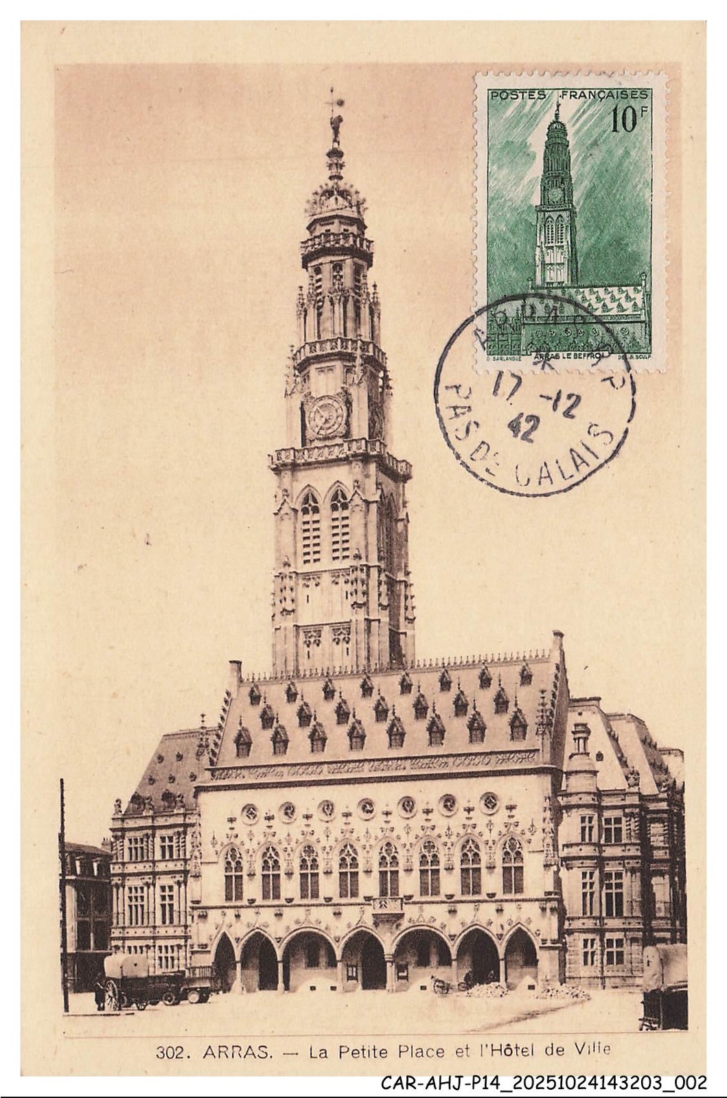 CAR-AHJP14-0639-MAXIMUM - Arras - The Small Square And The Town Hall -