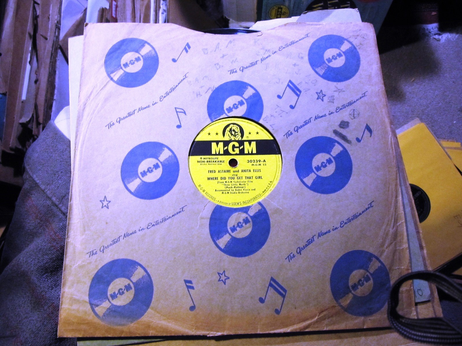 Orig Cast FRED ASTAIRE Anita Ellis THREE LITTLE WORDS Thinking Of You MGM 53