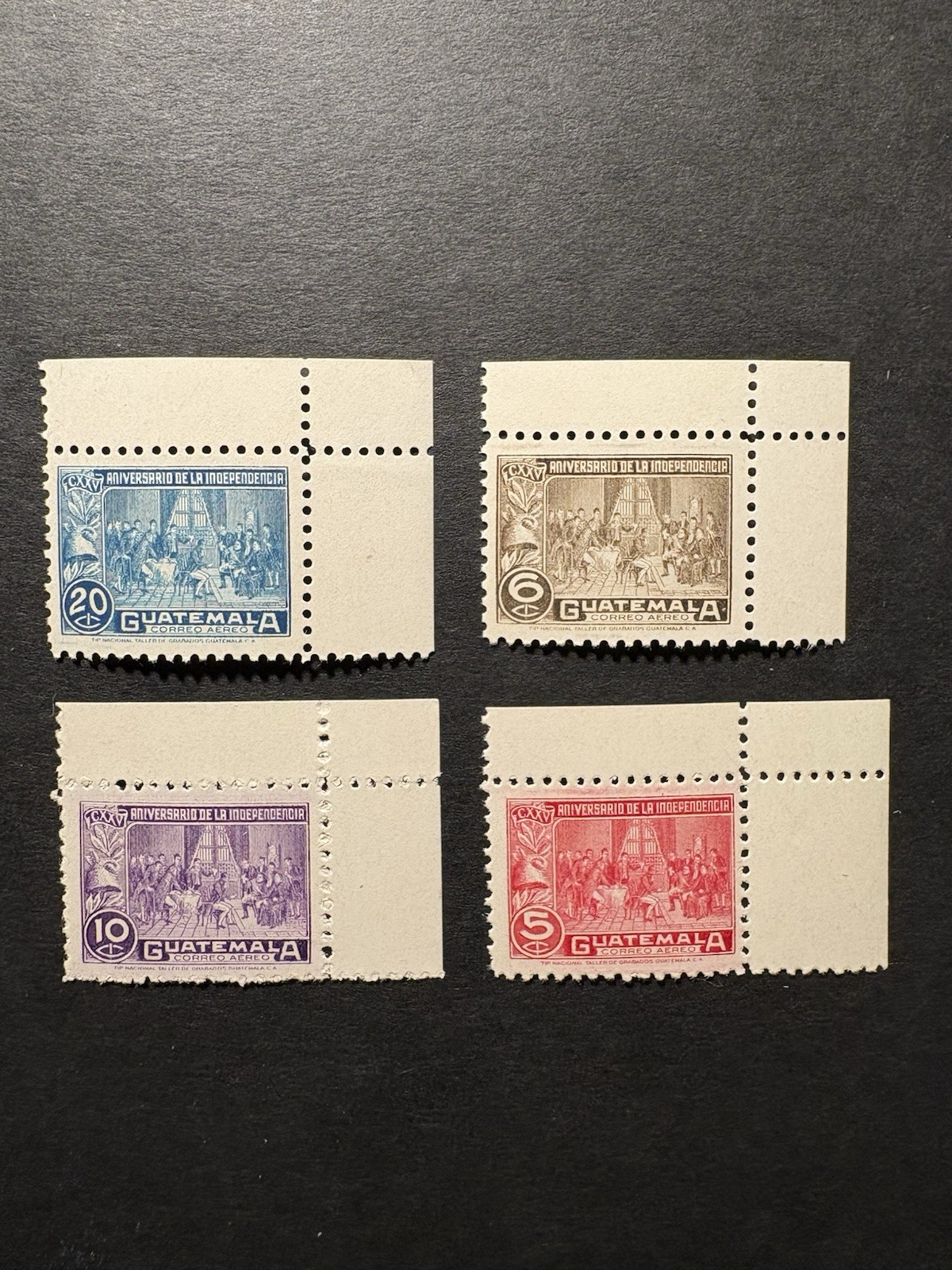 Guatemala Air Stamps 1946 Complete Set Scott C143-46 MNH Free Shipping