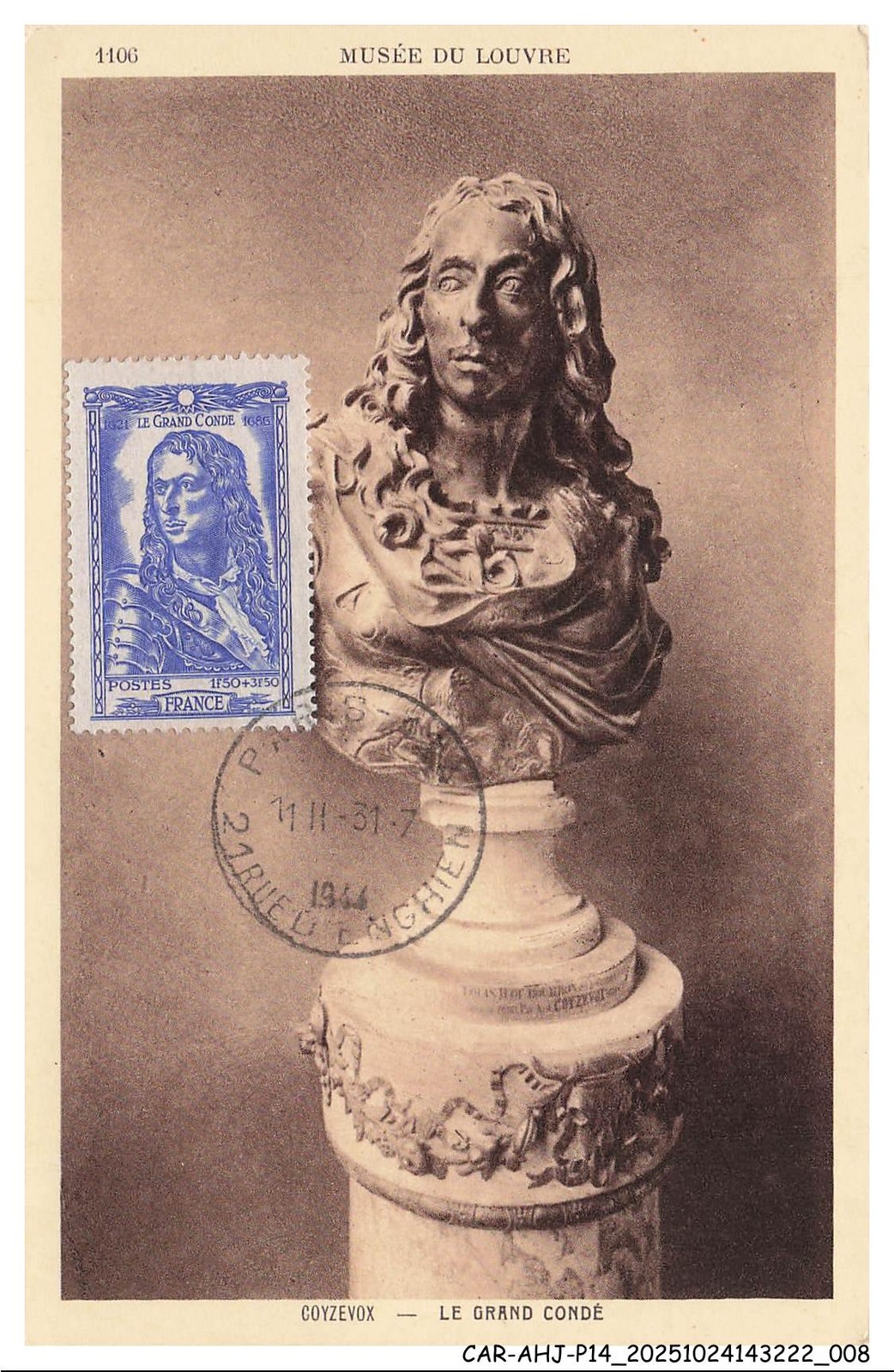 Car-Ahjp14-0665-Card-Maximun - Coyevoix - Le Grand Condé - 1944