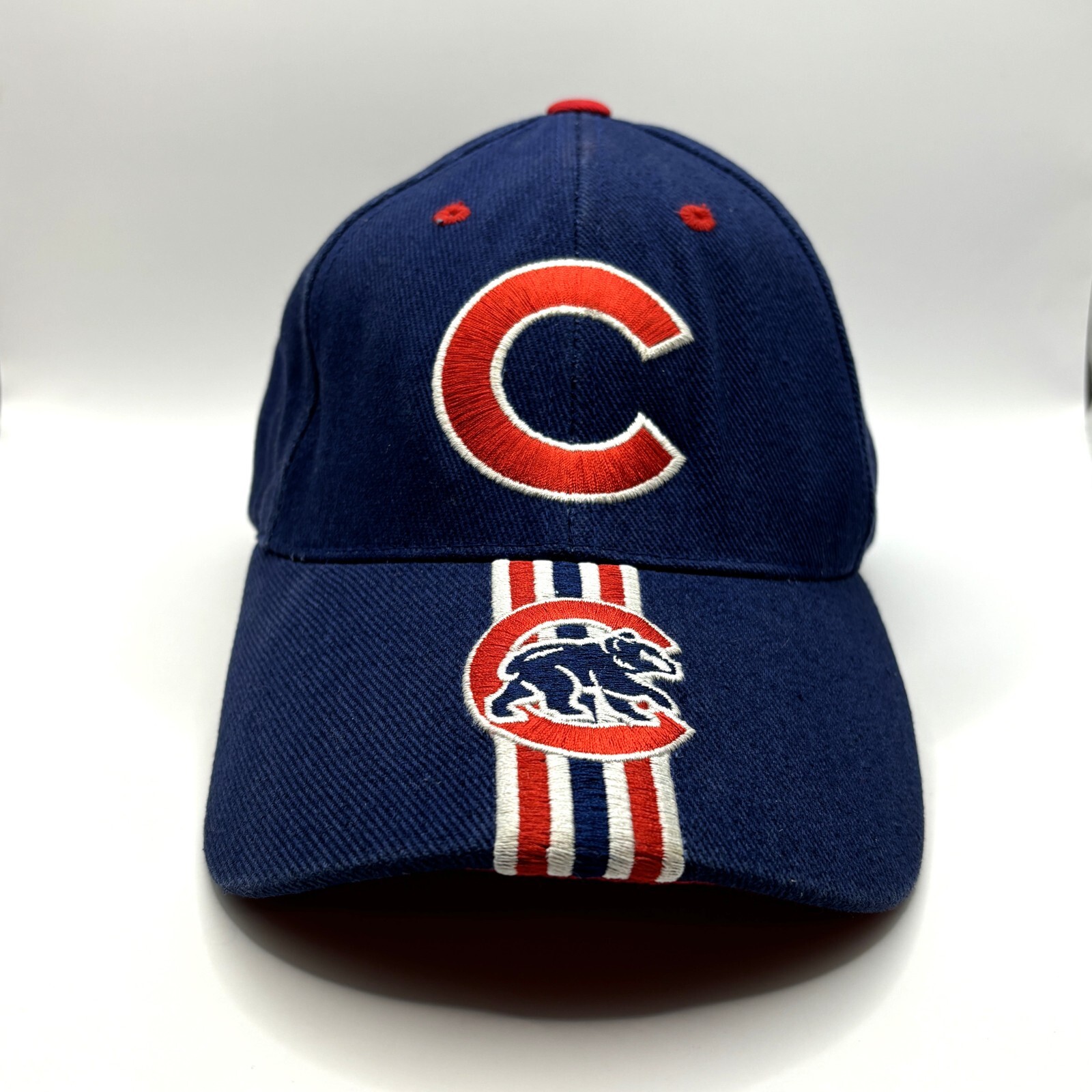 Chicago Cubs Blue Red and White MLB Hat Cap Adjustable Fan Favorite Hat 