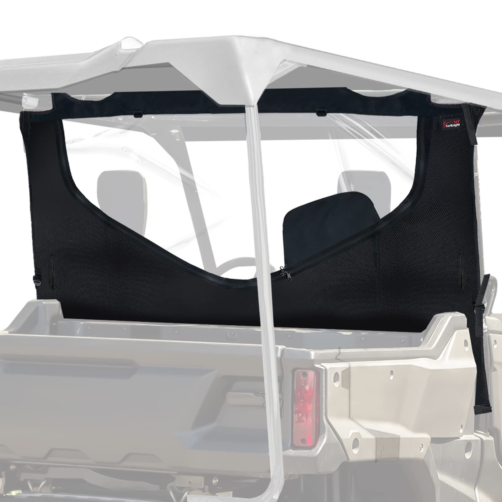 StarknightMT Pioneer 1000-5 Rear Window - Waterproof UTV Mid Panel With Zippe...