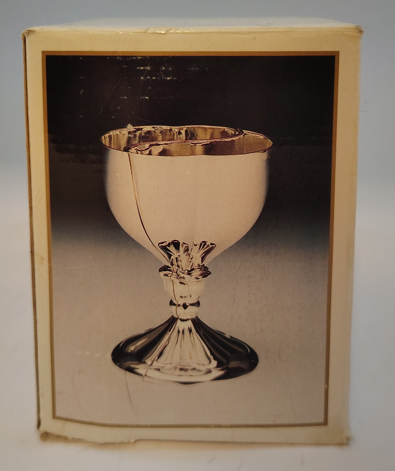 VTG Silver Plated Double Heart Wedding Anniversary Split Chalice GOBLETS 5.5”