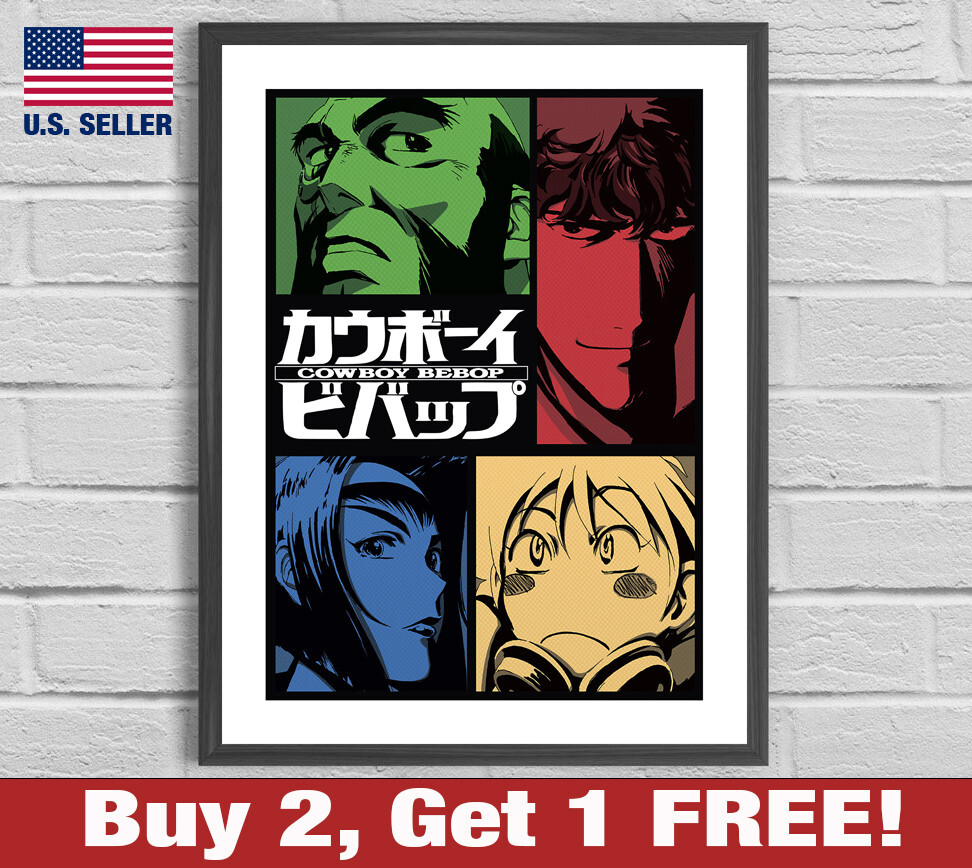 Cowboy Bebop Poster 18" x 24" Print Faye Valentine Spike Group Anime Wall Art