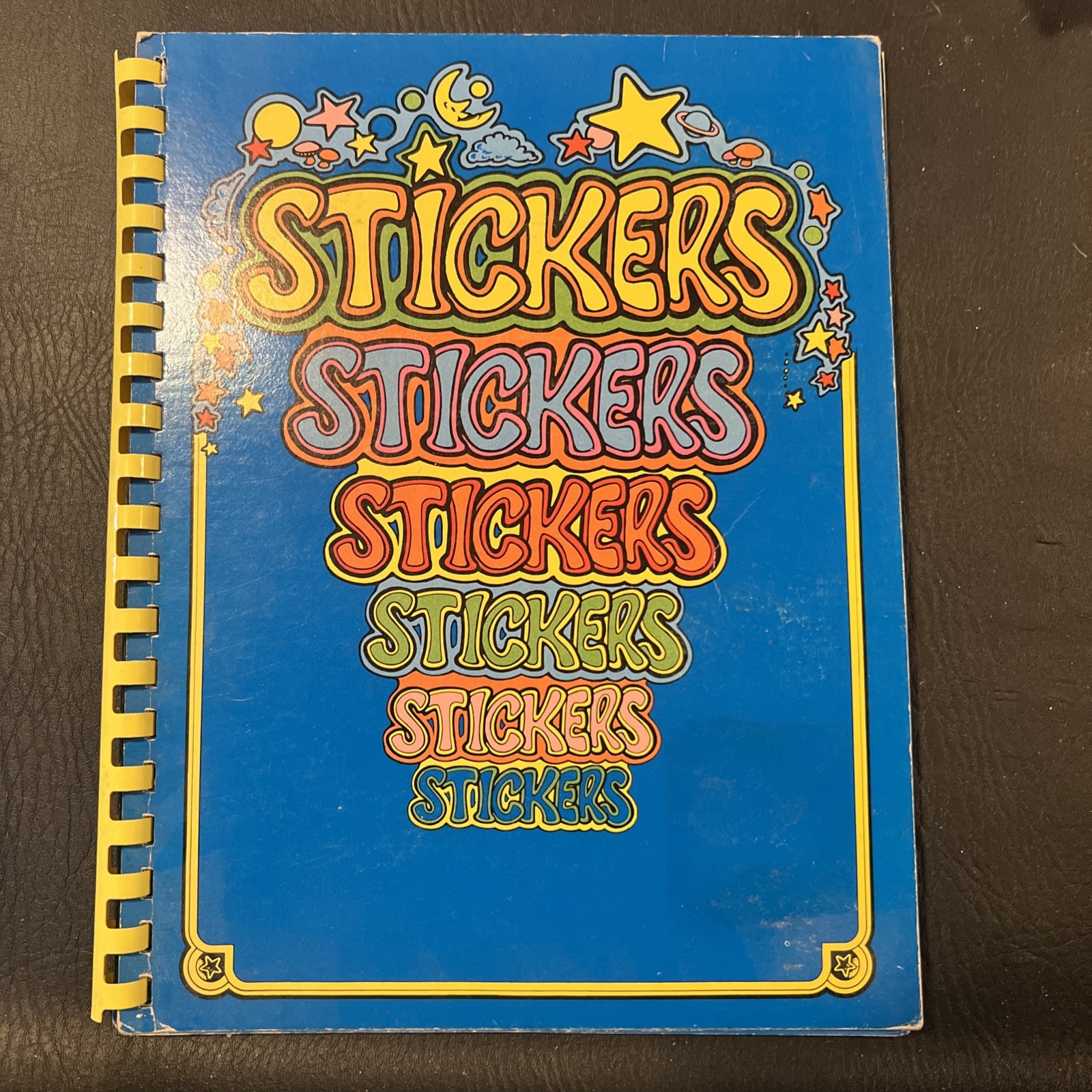 Vintage Sticker Album Book Star Bright Designs 1980s w/ Lots of Stickers