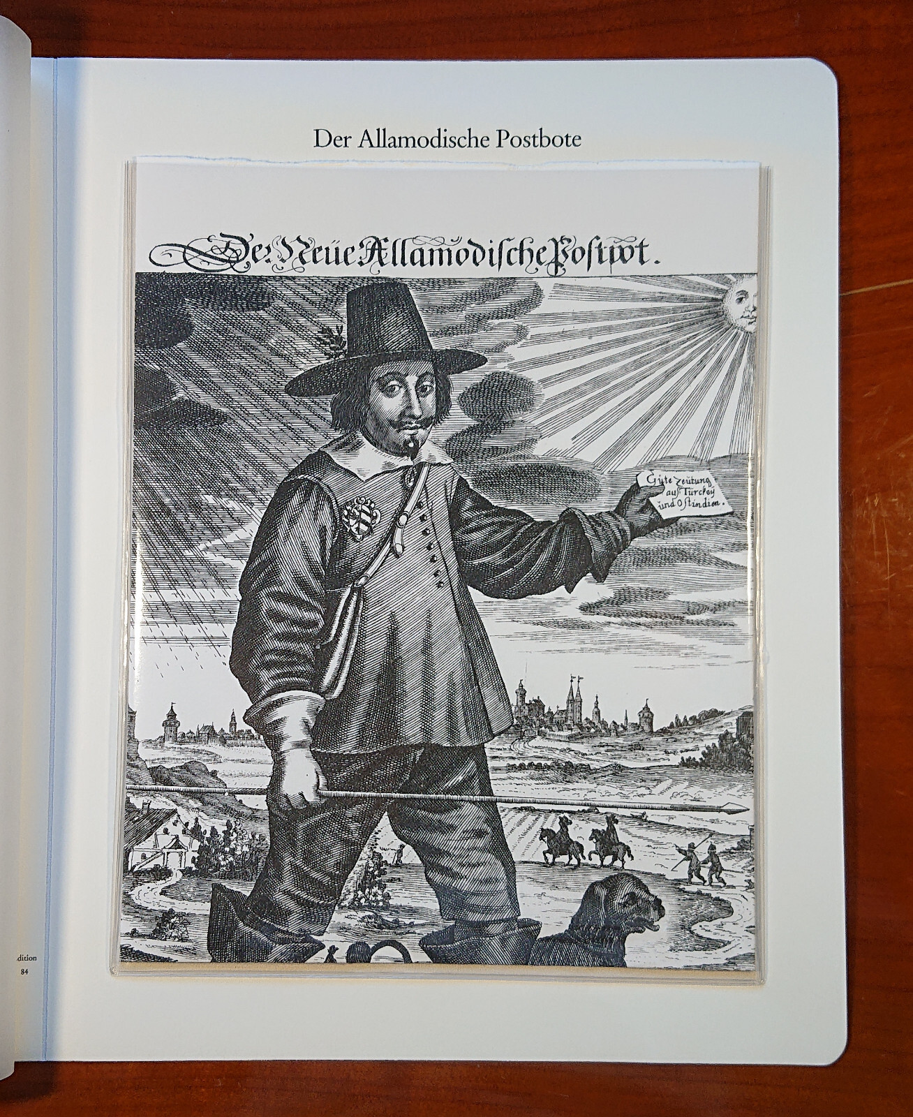 Vordruckblatt Der Allamodische Postman Nuremberg 1650 Copperplate Reprint