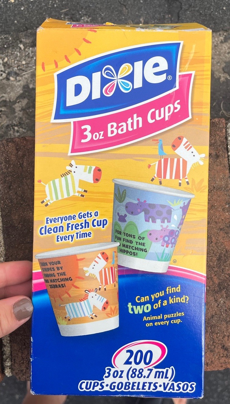 Dixie Disposable Paper Bath Cups 3 Oz 150 Count Zoo Animal Prints 4 Designs 2012