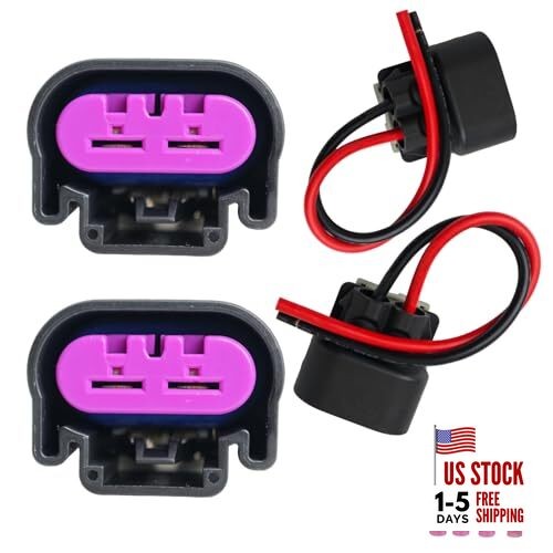 Electric Cooling Fan Pigtail Connector Wiring Harness, OE PT2649, Compatible 