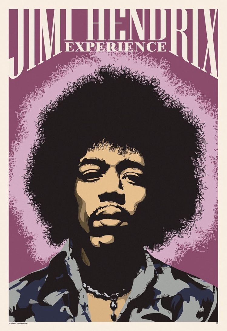 New Jimi Hendrix potrait Gift For Fans Poster OP407